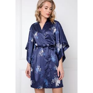 Dámský župan Aruelle Whiley - Kimono střih Tmavě modrá XL