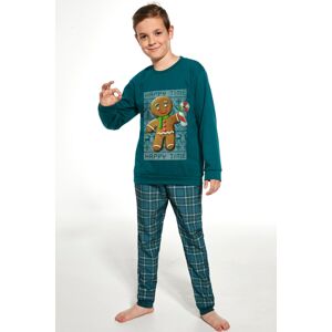 Chlapecké pyžamo Cornette Cookie - bavlna Zelená 86-92