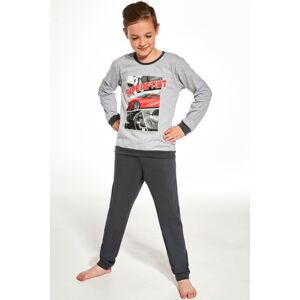 Chlapecké pyžamo Cornette Superfast - bavlna Šedo-tmavěšedá 158-164
