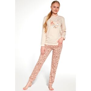 Dívčí pyžamo Cornette Evening - bavlna Světle béžová 158-164