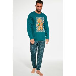 Pánské pyžamo Cornette Cookie - bavlna Zelená XL