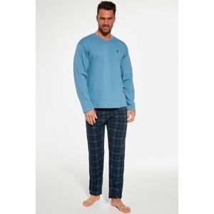 Pánské pyžamo Cornette Derby - bavlna Modro-šedá 2XL