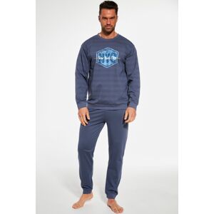 Pánské pyžamo Cornette City - bavlna Tmavě modrá S