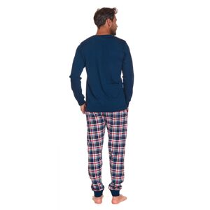 Pánské pyžamo Doctor Nap PMB 4329 Tmavě modrá-červená M