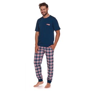 Pánské pyžamo Doctor Nap PMB 4331 Tmavě modrá-červená XL