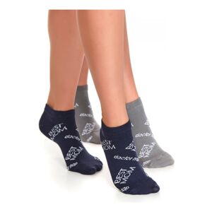 Dámské ponožky Doctor Nap SOC.2202 - 2ks Modro-šedá 35-37