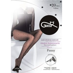 Vzorované punčochové kalhoty Gatta 05-FUNNY 20 DEN Černá 3-M