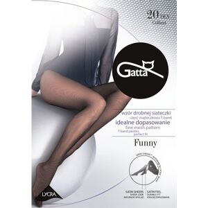 Vzorované punčochové kalhoty Gatta Funny 20 DEN Černá 4-L