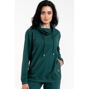 Mikina Italian Fashion Malmo - bavlna Tmavě zelená XL