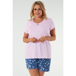 Dámské pyžamo Italian Fashion Tulip - bavlna Růžovo-modrá XL