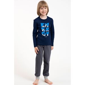 Chlapecké pyžamo Italian Fashion Vojtěch - Energy Tmavě modrá-šedá 8 let