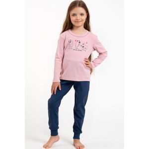 Dívčí pyžamo Italian Fashion Lita - bavlna Růžovo-tmavěmodrá 12 let