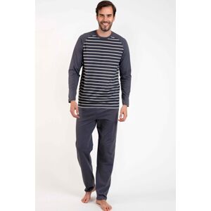 Pánské pyžamo Italian Fashion Lars - bavlna Tmavě šedá XL