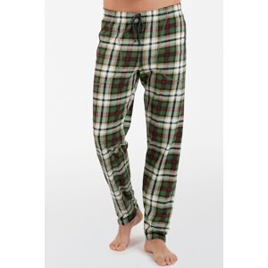Pyžamové kalhoty Italian Fashion Seward - pánské bavlněné Tmavě zelená M
