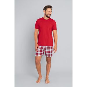 Pánské pyžamo Italian Fashion Moss - krátké Červená S
