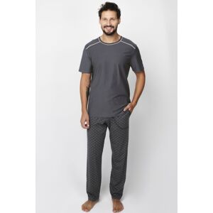 Pánské pyžamo Italian Fashion Abel Tmavě šedá XL