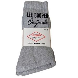 Pánské ponožky Lee Cooper 37955 Worker - 3 páry Šedá 39-42