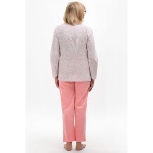 Dámské pyžamo Martel Marie - dlouhý rukáv Růžová 3XL