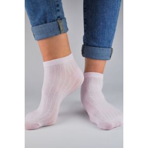 Unisex ponožky Noviti ST021  s ažurovým vzorem Růžová 39-42