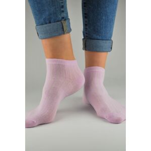 Unisex ponožky Noviti ST021  s ažurovým vzorem Fialová 39-42