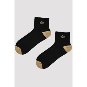 Dámské ponožky Noviti s třpytivými prvky SB028 Černá 35-38