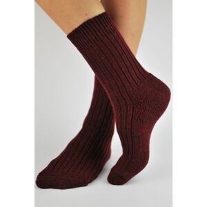 Dámské ponožky Noviti SW001 s vlnou Bordó 39-42