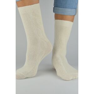 Dámské ponožky Noviti SW002 vlněné Krémová 39-42
