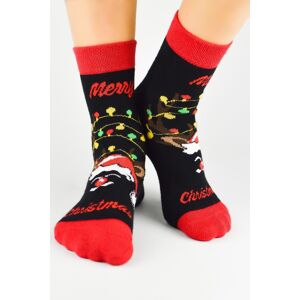 Dámské ponožky Noviti SB060 Xmas Černá 31-34