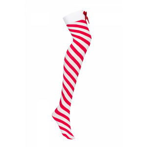 Vánoční punčochové kalhoty Obsessive Kissmas - 50 DEN Červená S-M