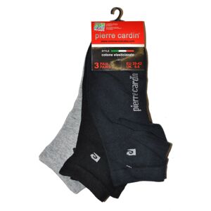 Kotníkové pánské ponožky Pierre Cardin SX-400 Man Quarter - 3 páry Černo-šedo-tmavá 39-42