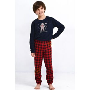 Chlapecké pyžamo Sensis Matt - bavlna Tmavě modrá 110-116