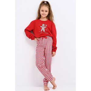 Dívčí pyžamo Sensis Hazel - bavlna Červená 146-152