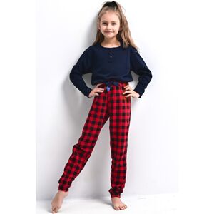 Dívčí pyžamo Sensis Bonnie - bavlna Tmavě modrá 110-116