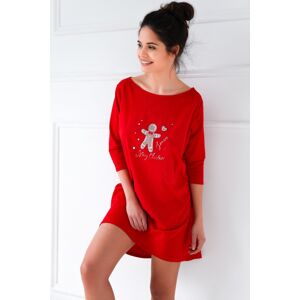 Noční košilka Sensis Cookie - sváteční motiv Červená L-XL