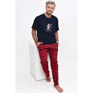 Pánské pyžamo Sensis Matt - bavlna Tmavě modrá XL