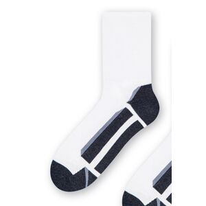 Sportovní pánské ponožky Steven 057 Maxi vel 47-50 Tmavěmodrá-bílá 47-50
