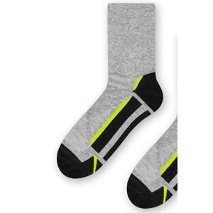 Sportovní pánské ponožky Steven 057 Maxi vel 47-50 Šedo-tmavěšedá 47-50