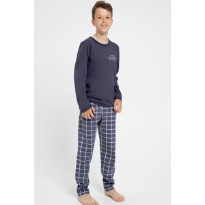 Chlapecké pyžamo Taro Roy - bavlna Tmavě modrá 158