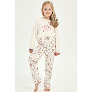 Dívčí pyžamo Taro Nell - bavlna Světle béžová 134