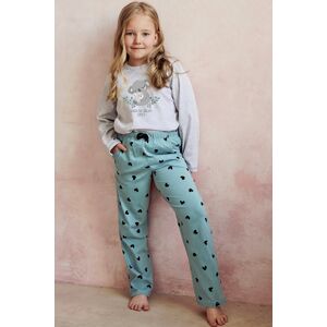 Dívčí pyžamo Taro Nina - bavlna Šedo-mátová 116