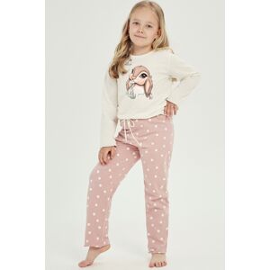 Dívčí pyžamo Taro Bunny - bavlna Ecru 98