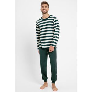 Pánské pyžamo Taro Blake - bavlna Zelená M