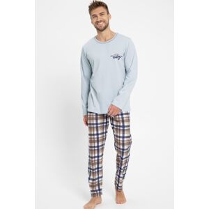Pánské pyžamo Taro Parker - bavlna Světle modrá 6XL