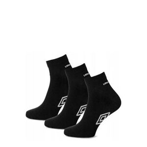Pánské nízké ponožky Umbro Umbro UMSM 0238 Quarter Socks - 3 páry Černá 39-42